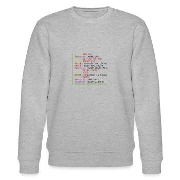 Monday Programmer - Stanley/Stella CHANGER Unisex Organic Sweatshirt - heather grey - Front - Nik (191cm) & Marisol (170cm)