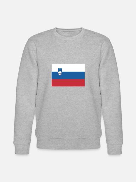 Sloveniens flag, Sloveniens flag, Slovenien - Stanley/Stella økologisk unisex-sweatshirt CHANGER  - grå meleret