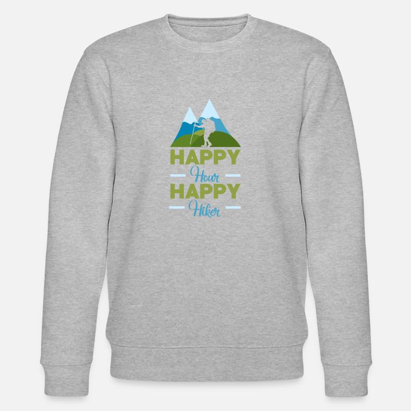 Happy Hike - Stanley/Stella Unisex Bio-Sweatshirt CHANGER  - Grau meliert