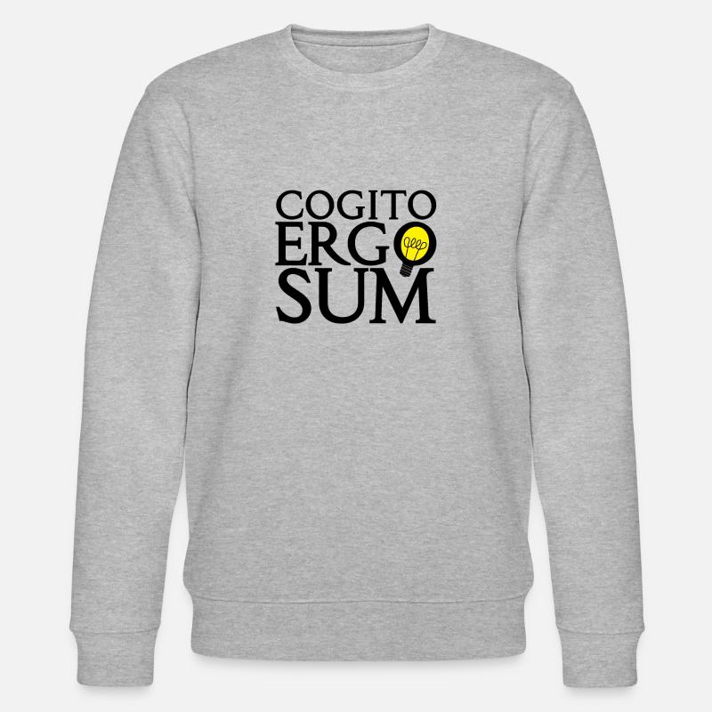 cogito ergo sum - Lateinischer Spruch - Stanley/Stella Unisex Bio-Sweatshirt CHANGER - Grau meliert