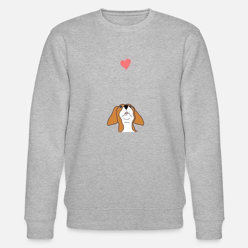 Beagle Mama Lover Cadeau Fille - Sweat bio CHANGER Stanley/Stella Unisexe - gris chiné