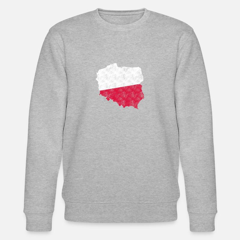 Pologne rétro - Sweat bio CHANGER Stanley/Stella Unisexe - gris chiné