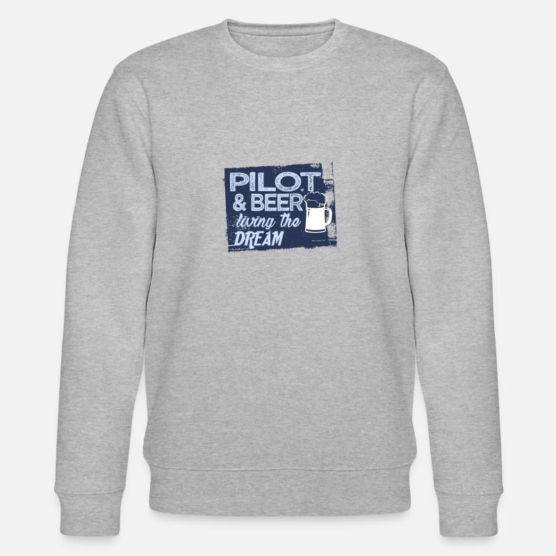 Pilot & Bier - Sweat bio CHANGER Stanley/Stella Unisexe - gris chiné