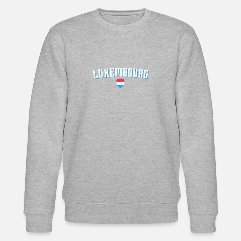 Impression luxembourgeoise | Graphique drapeau luxembourgeois - Sweat bio CHANGER Stanley/Stella Unisexe - gris chiné