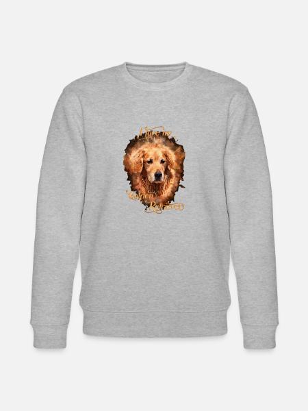 My pet dog golden retriever - Stanley/Stella CHANGER Unisex Organic Sweatshirt - heather grey