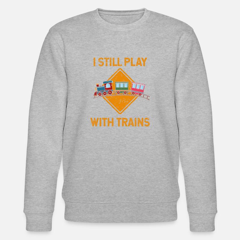 Train driver model train train railroad train driver - Stanley/Stella CHANGER Unisex Organic Sweatshirt - heather grey