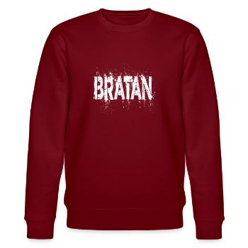 BRATAN SHIRTS - Stanley/Stella Unisex Bio-Sweatshirt CHANGER  - Burgunderrot - Vorne - Nik (191cm) & Marisol (170cm)