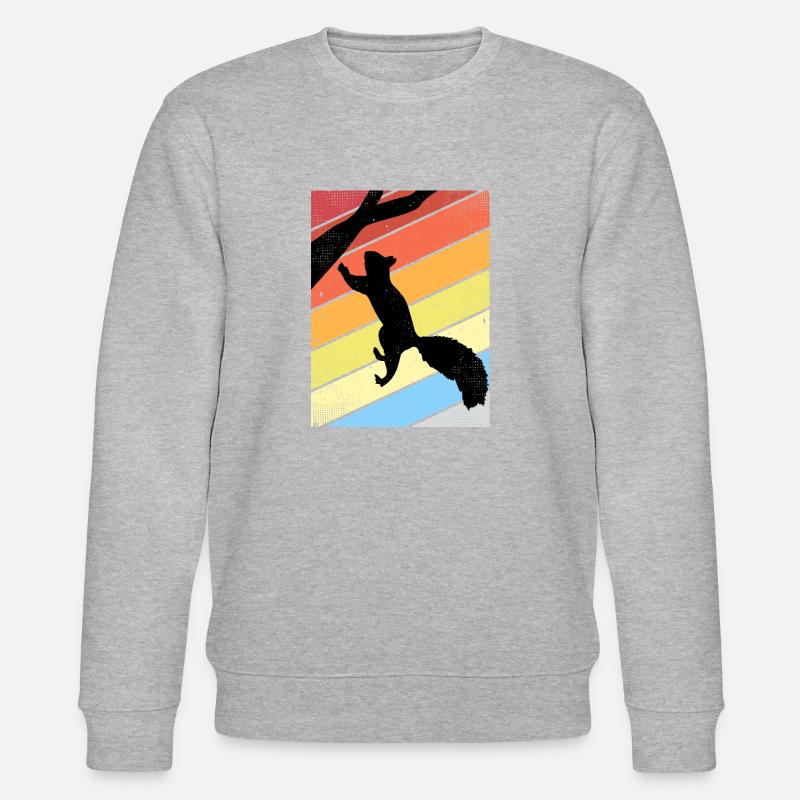 Eichhörnchen - Stanley/Stella Unisex Bio-Sweatshirt CHANGER  - Grau meliert