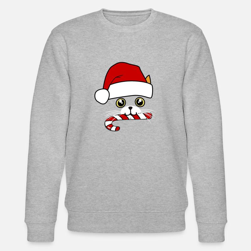 chat noel - Sweat bio CHANGER Stanley/Stella Unisexe - gris chiné