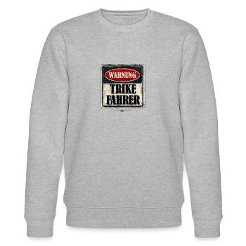 TRIKE KÖNIGE / WARNUNG TRIKE FAHRER - Stanley/Stella Unisex Bio-Sweatshirt CHANGER  - Grau meliert - Vorne - Nik (191cm) & Marisol (170cm)