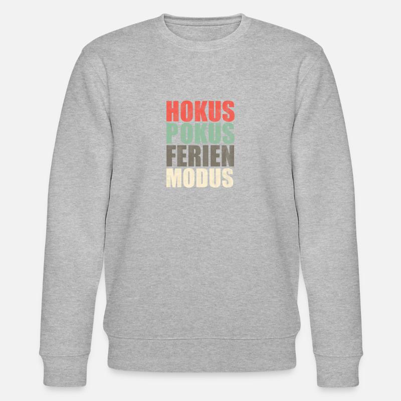 HOKUS POKUS Ferien Modus - Stanley/Stella Unisex Bio-Sweatshirt CHANGER  - Grau meliert