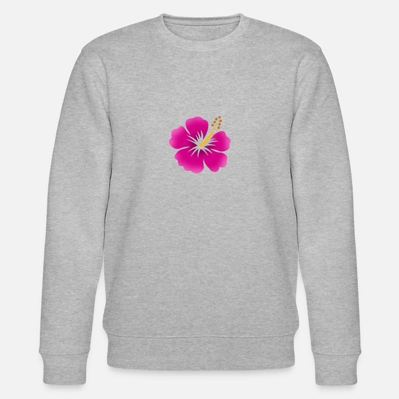 Hibiskus Blume - Stanley/Stella Unisex Bio-Sweatshirt CHANGER  - Grau meliert