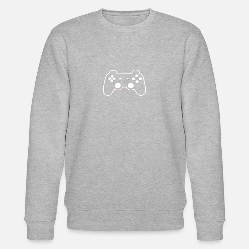 Controller Gamer Design Console Player - Stanley/Stella CHANGER Unisex Organic Sweatshirt - heather grey