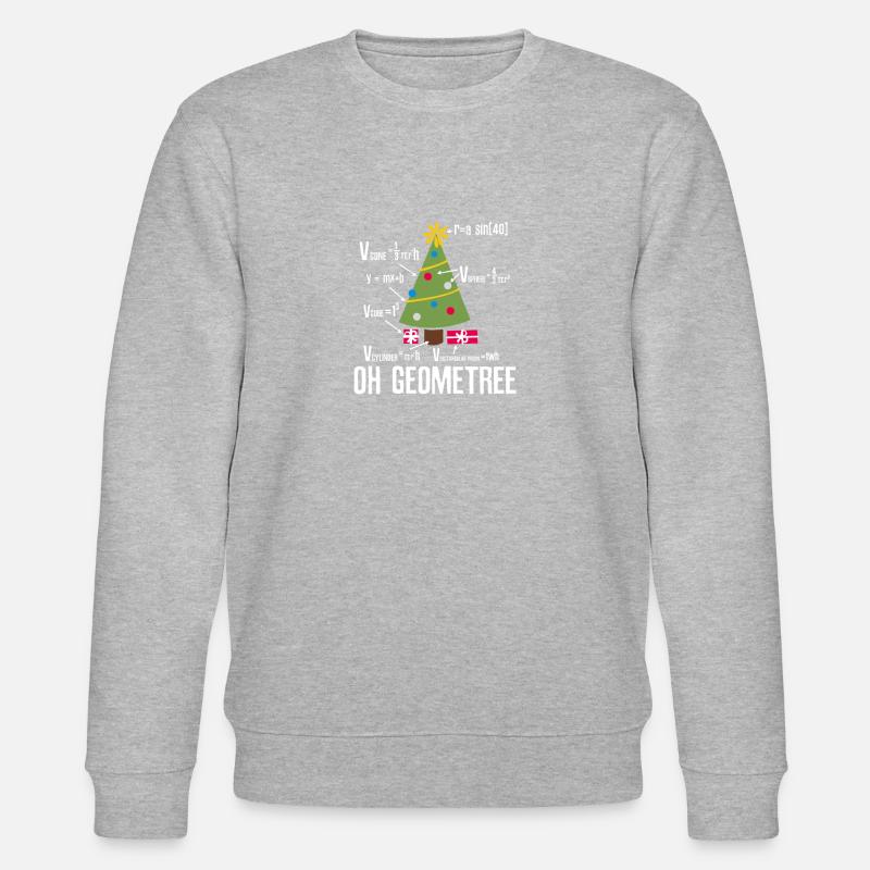 Christmas Math GeomeTree - Stanley/Stella CHANGER Unisex Organic Sweatshirt - heather grey