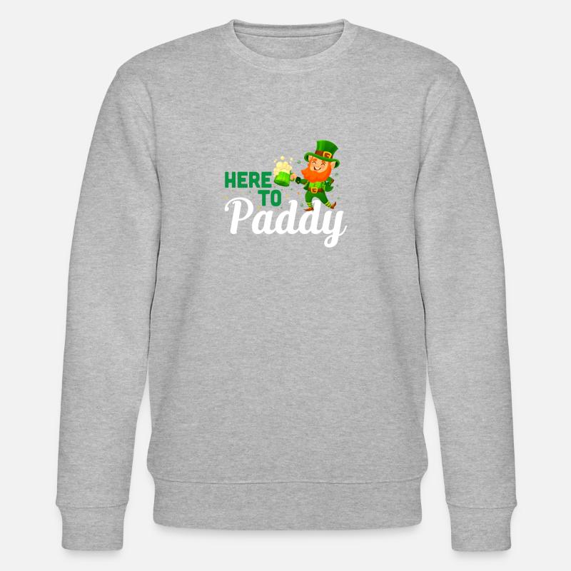 patricks day here to paddy - Sweat bio CHANGER Stanley/Stella Unisexe - gris chiné