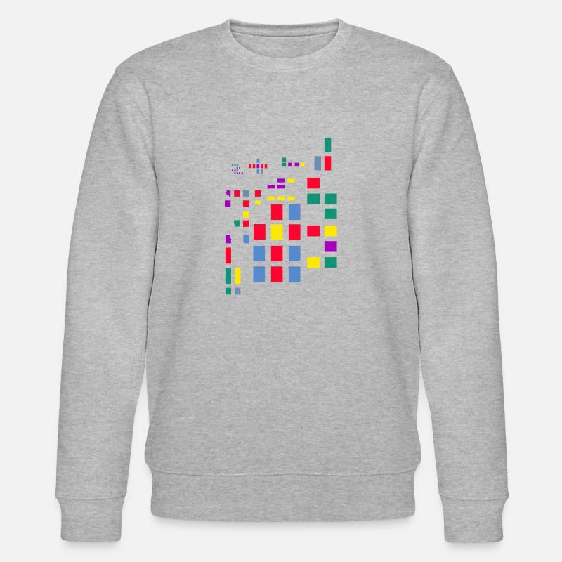 Pixel Art Abstrait Ville Kypto - Sweat bio CHANGER Stanley/Stella Unisexe - gris chiné