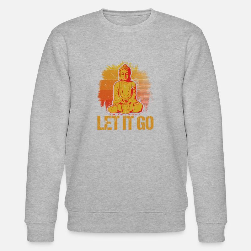 Buddha Meditate - Stanley/Stella Unisex Bio-Sweatshirt CHANGER  - Grau meliert