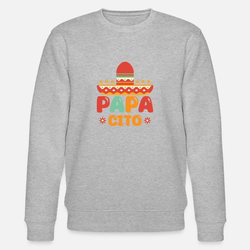 Papa Cinco De Mayo - Stanley/Stella Unisex Bio-Sweatshirt CHANGER  - Grau meliert