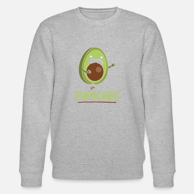 Cute Papacado - Stanley/Stella Unisex Bio-Sweatshirt CHANGER - Grau meliert