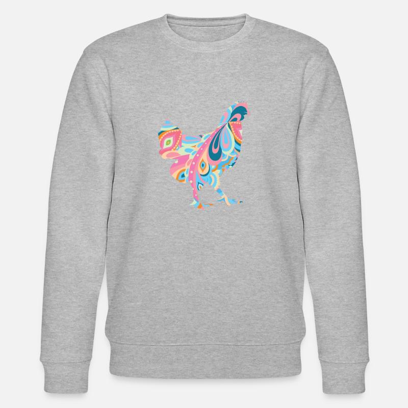 Hippy Chicken - Stanley/Stella Unisex Bio-Sweatshirt CHANGER  - Grau meliert