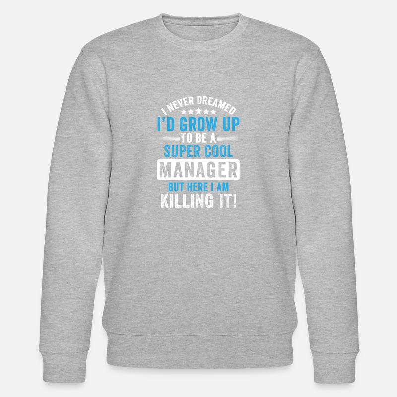 Funny Manager - Stanley/Stella Unisex Bio-Sweatshirt CHANGER  - Grau meliert