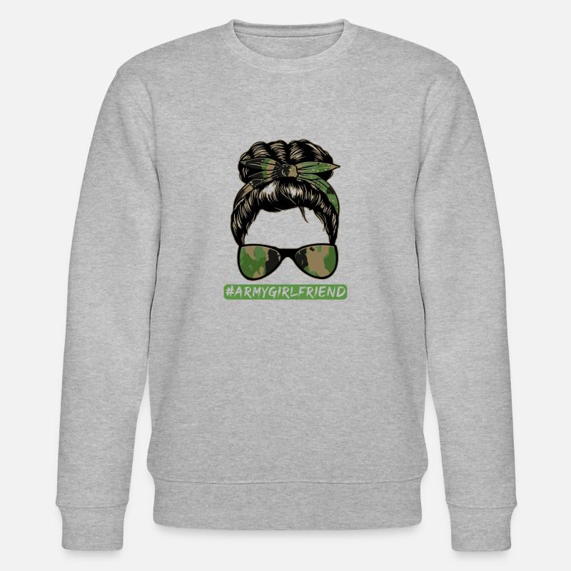 Army Girlfriend - Stanley/Stella Unisex Bio-Sweatshirt CHANGER  - Grau meliert