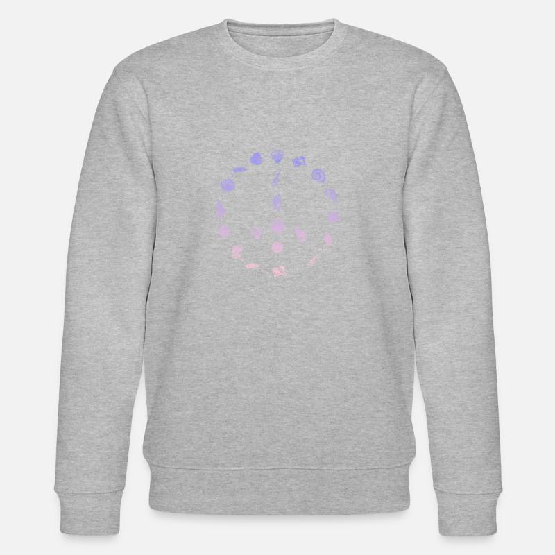 Peace Sign Seashell - Stanley/Stella Unisex Bio-Sweatshirt CHANGER  - Grau meliert