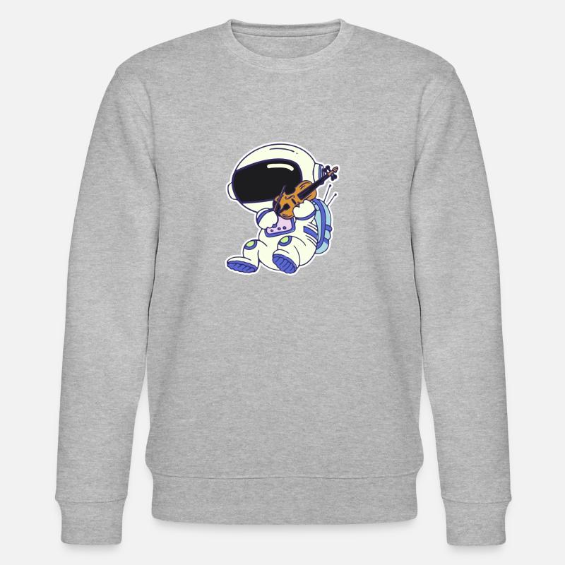 Astronomer Playing Violin - Stanley/Stella Unisex Bio-Sweatshirt CHANGER  - Grau meliert