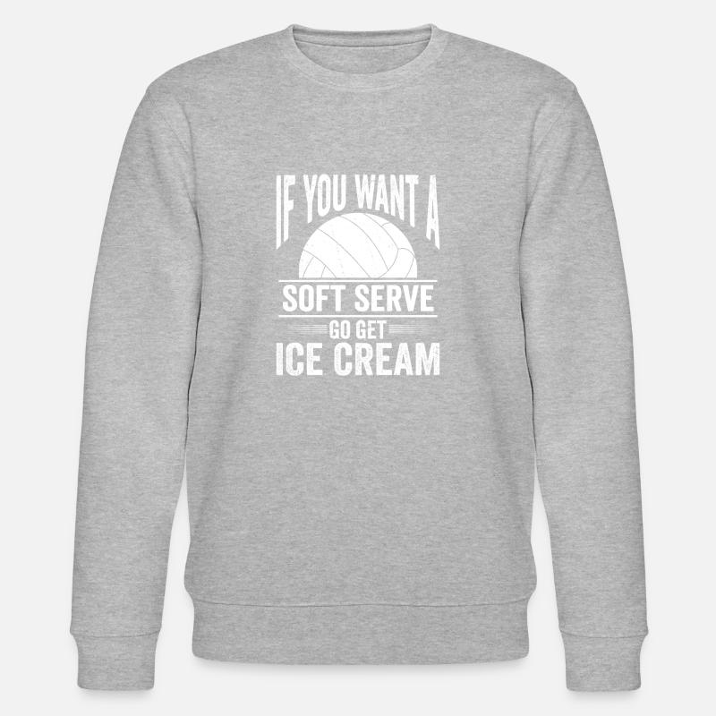 Funny Volleyball Soft Serve - Stanley/Stella Unisex Bio-Sweatshirt CHANGER  - Grau meliert