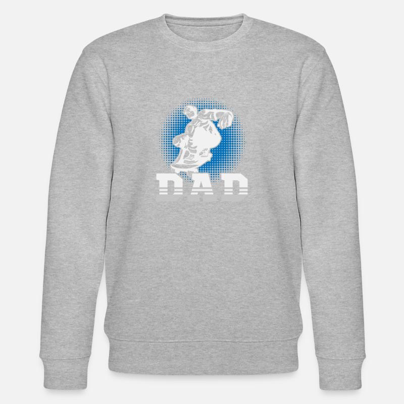 Retro Skateboard Dad - Stanley/Stella Unisex Bio-Sweatshirt CHANGER  - Grau meliert