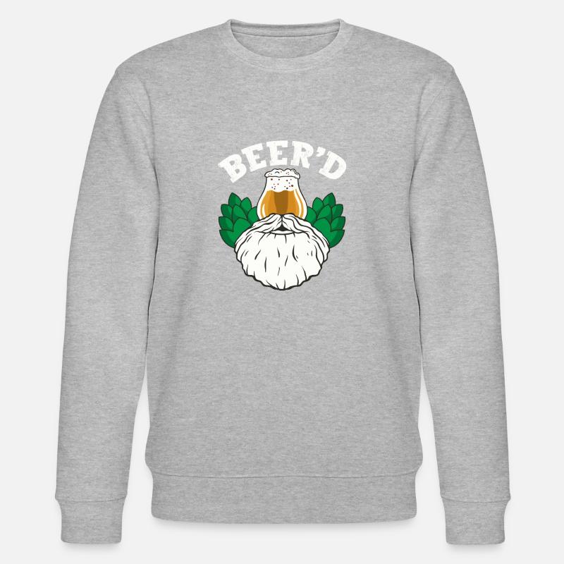 Funny Pun Beer'd - Stanley/Stella Unisex Bio-Sweatshirt CHANGER  - Grau meliert