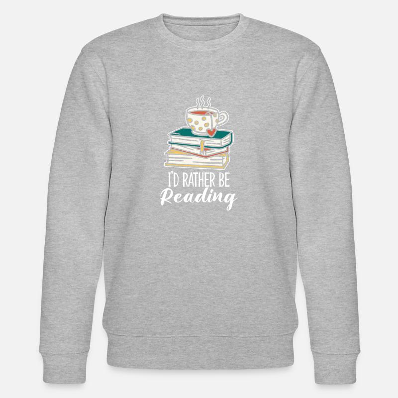 I'd Rather Be Reading - Stanley/Stella Unisex Bio-Sweatshirt CHANGER - Grau meliert