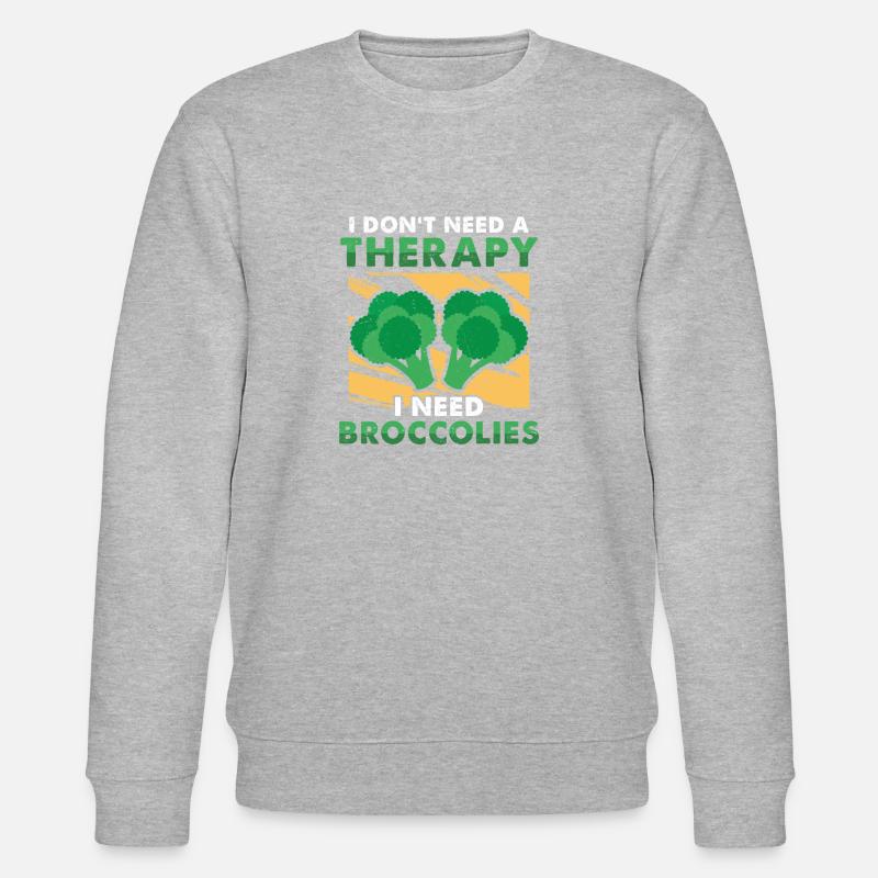 Needing Broccolies - Stanley/Stella Unisex Bio-Sweatshirt CHANGER  - Grau meliert