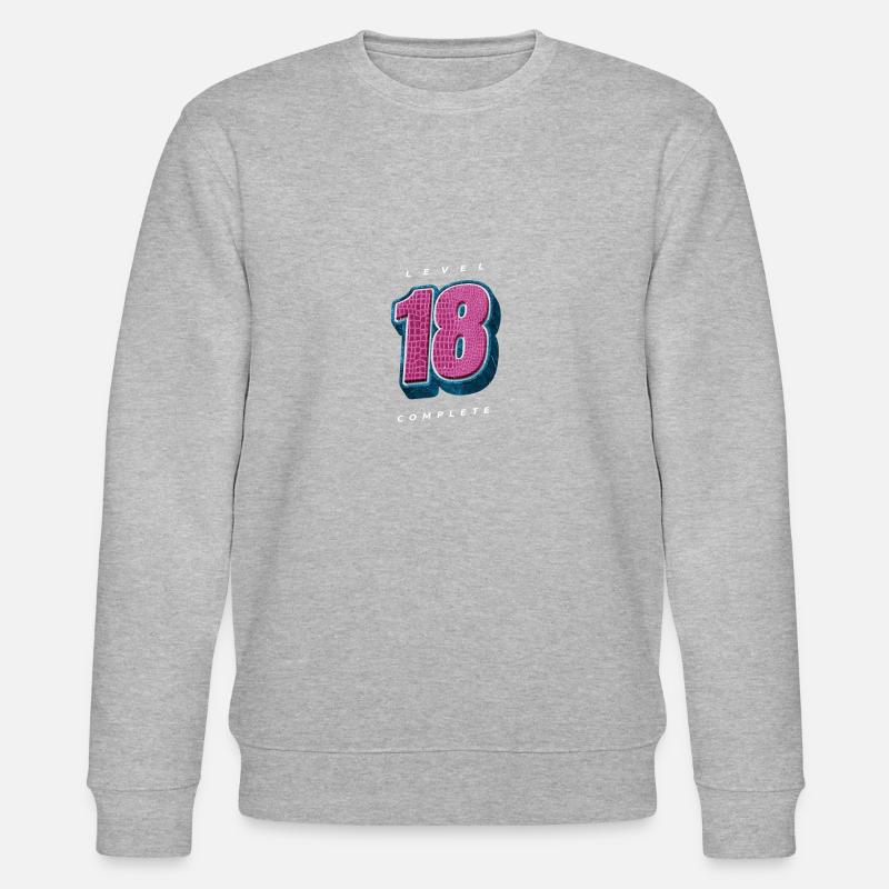 Level 18 Complete Snake Style - Stanley/Stella Unisex Bio-Sweatshirt CHANGER  - Grau meliert