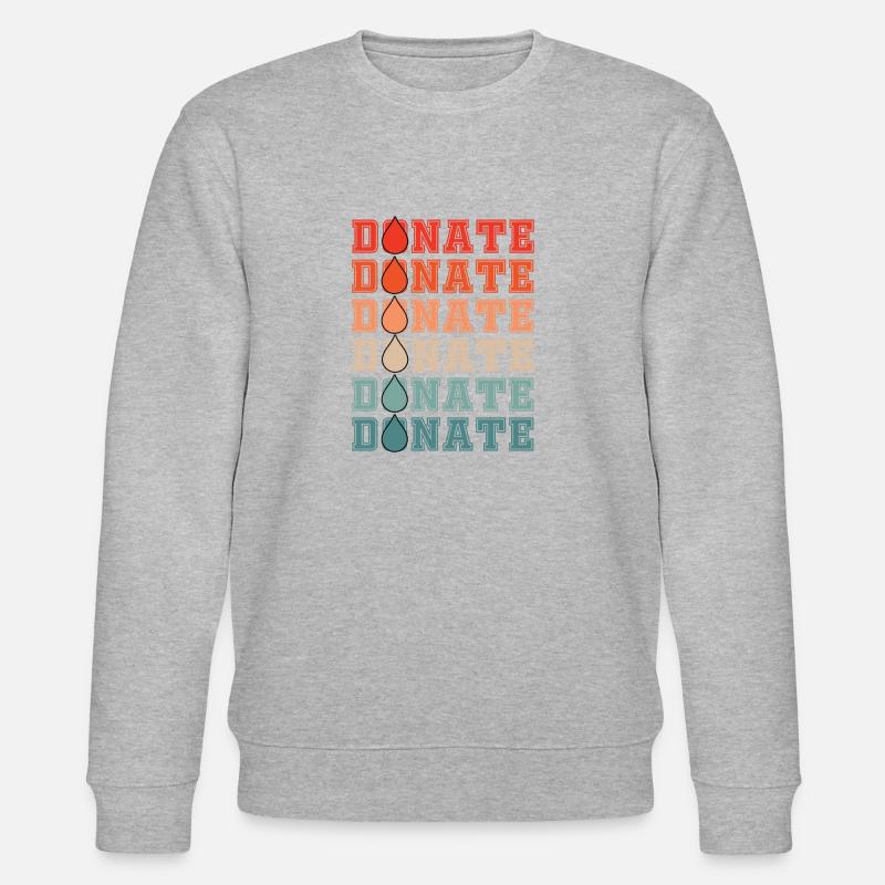 Donate Blood - Stanley/Stella Unisex Bio-Sweatshirt CHANGER - Grau meliert