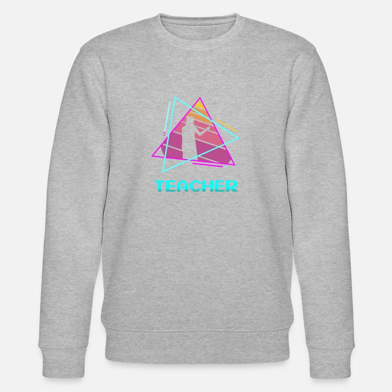 Retro Teacher Professor Teaching - Stanley/Stella Unisex Bio-Sweatshirt CHANGER  - Grau meliert