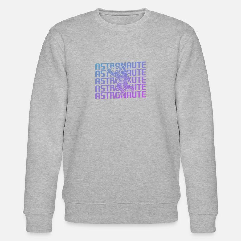 Retro Astronaute Aéronautique - Stanley/Stella Unisex Bio-Sweatshirt CHANGER  - Grau meliert