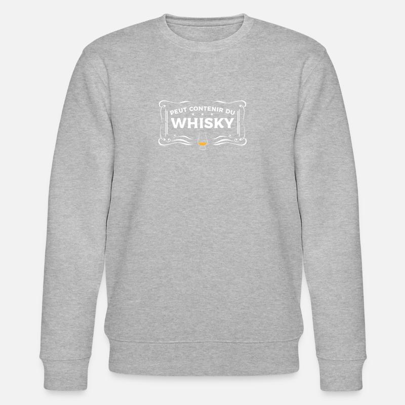 Peut Contenir Du Whisky - Sweat bio CHANGER Stanley/Stella Unisexe - gris chiné