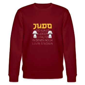 Judo die Kunst Kleider zu falten in denen noch - Stanley/Stella Unisex Bio-Sweatshirt CHANGER  - Burgunderrot - Vorne - Nik (191cm) & Marisol (170cm)