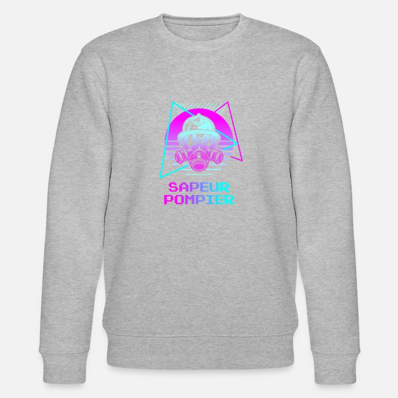 Retro Sapeur Pompier Pompiers - Sweat bio CHANGER Stanley/Stella Unisexe - gris chiné