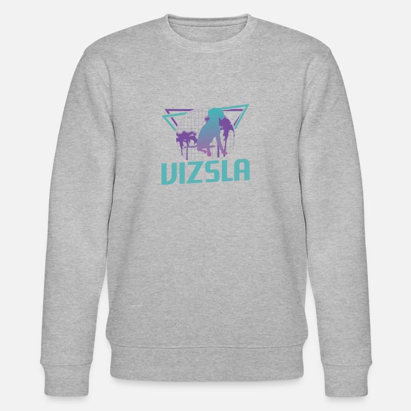Amant de chien rétro Vizsla - Sweat bio CHANGER Stanley/Stella Unisexe - gris chiné