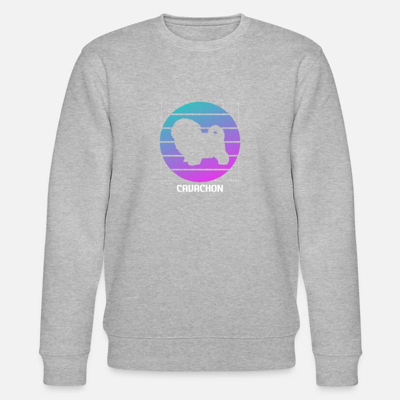 Rétro Cavachon Dog Lover - Sweat bio CHANGER Stanley/Stella Unisexe - gris chiné