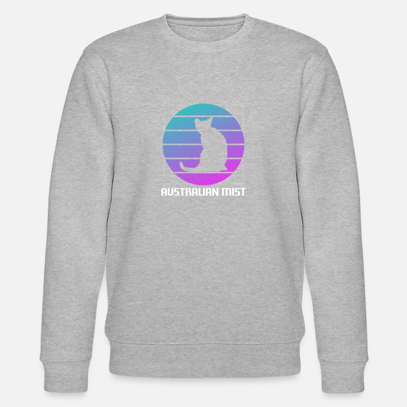 Rétro Australian Mist Cat Lover - Sweat bio CHANGER Stanley/Stella Unisexe - gris chiné