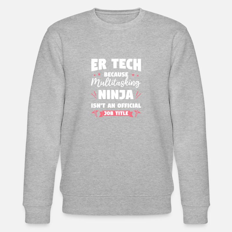 ER-Tech, weil Multitasking-Ninja kein - Stanley/Stella Unisex Bio-Sweatshirt CHANGER  - Grau meliert