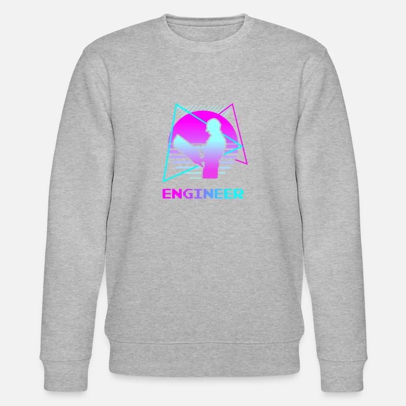 Retro Classic Engineer Engineering - Stanley/Stella CHANGER Unisex Organic Sweatshirt - heather grey