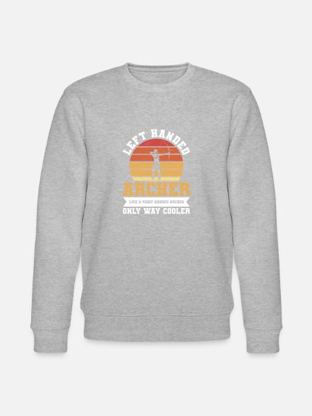 Venstrehåndet bueskytte som en højrehåndet bueskytte - Stanley/Stella økologisk unisex-sweatshirt CHANGER  - grå meleret