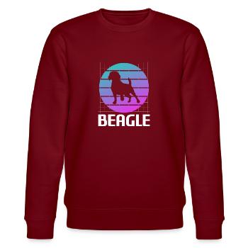 Rétro Beagle Beagles Dog Lover - Sweat bio CHANGER Stanley/Stella Unisexe - bordeaux - Devant - Nik (191cm) & Marisol (170cm)