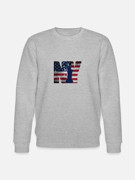 New York Manhattan Souvenir America NYC USA - Stanley/Stella CHANGER Unisex Organic Sweatshirt - heather grey