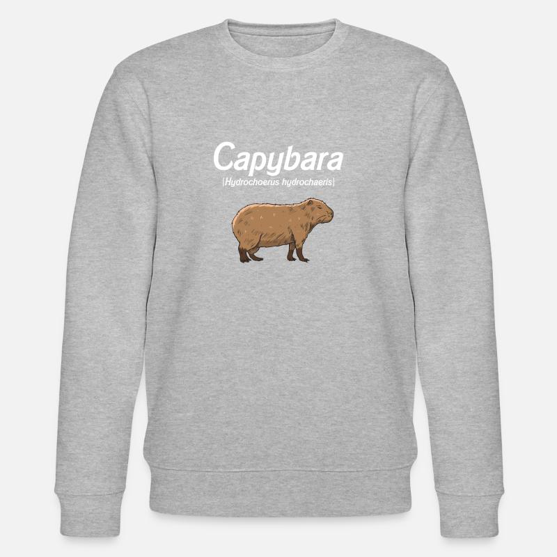 Capybara gaveide sød capybara capybara - Stanley/Stella økologisk unisex-sweatshirt CHANGER  - grå meleret