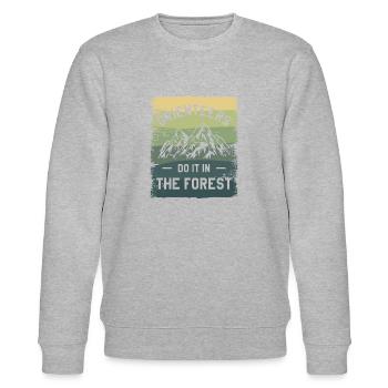 Orientierungsläufer machen es im Wald Orientierungslauf - Stanley/Stella Unisex Bio-Sweatshirt CHANGER  - Grau meliert - Vorne - Nik (191cm) & Marisol (170cm)